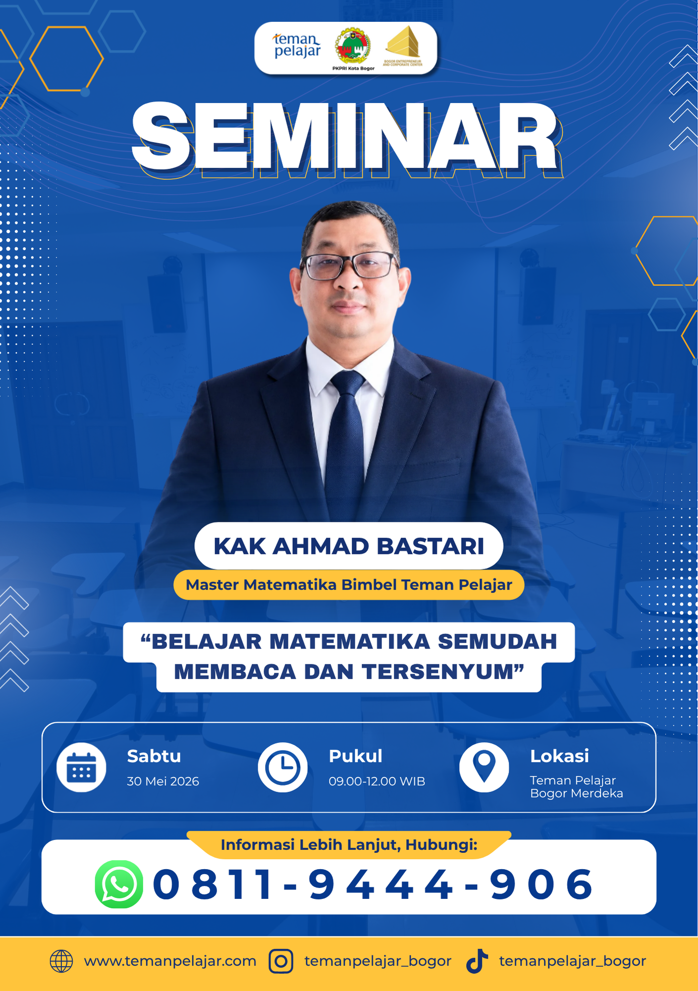 Banner BELAJAR MATEMATIKA SEMUDAH MEMBACA DAN TERSENYUM